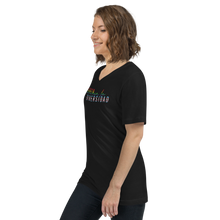 Cargar imagen en el visor de la galería, Unisex Short Sleeve V-Neck T-Shirt - solo por numeros de inventario
